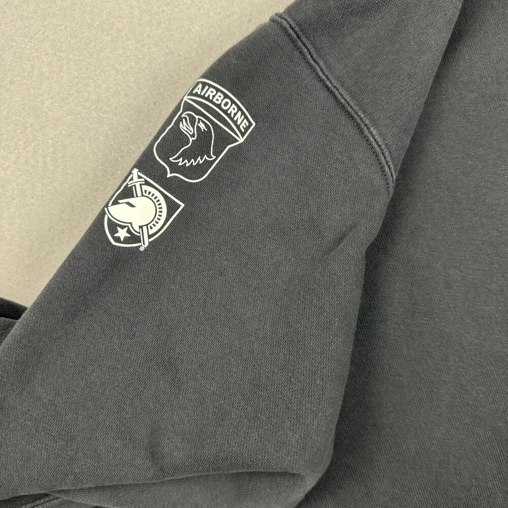 Army Black Knights Hoodie Men Large Black Nike Star Circle West Point Airborne L